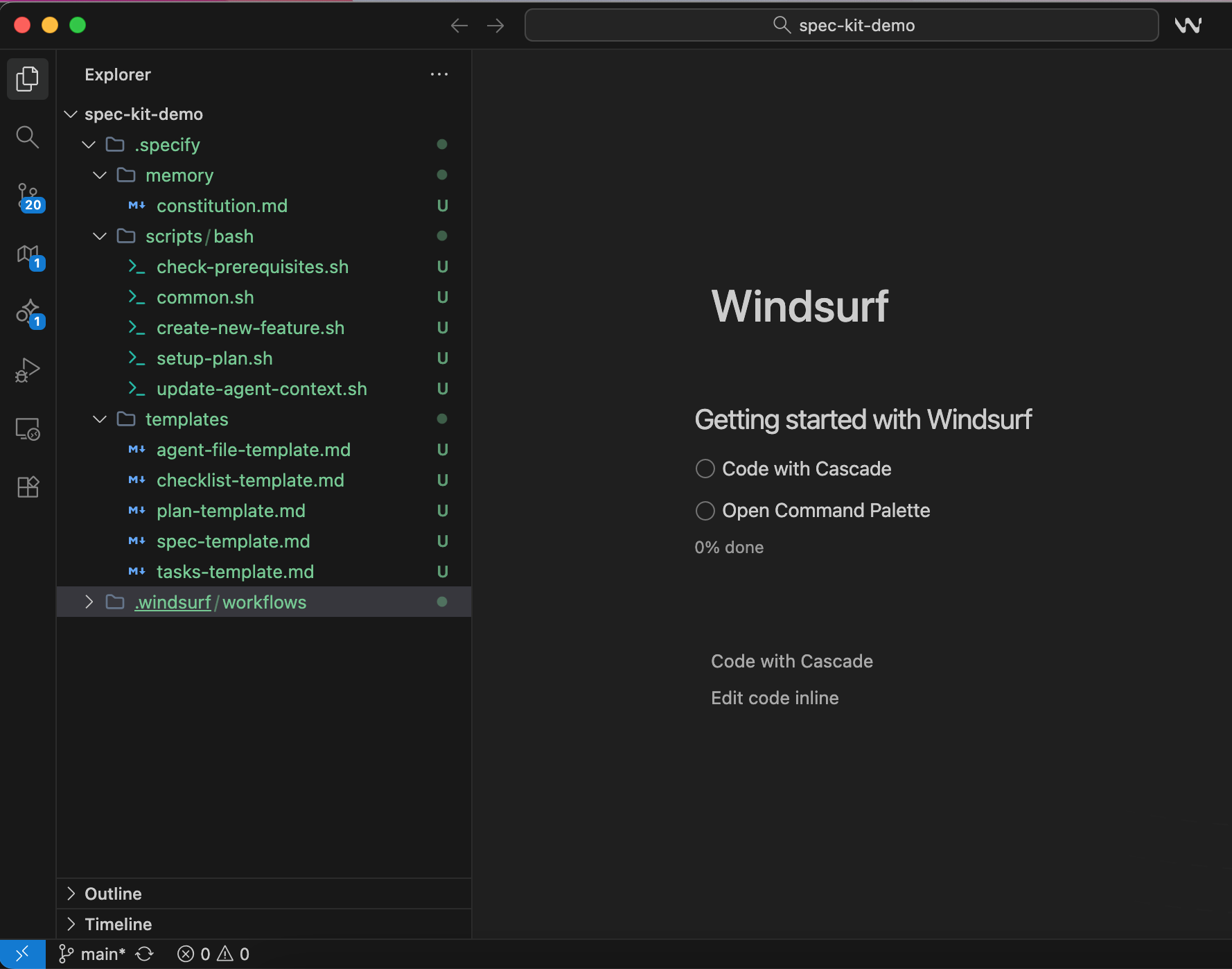 Spec Kit 项目初始化后生成的文件